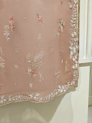 3 Piece - Pure Organza Embroidered Suit S111424