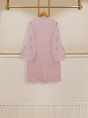 3 Piece - Pure Cotton Net Embroidered Suit S109665