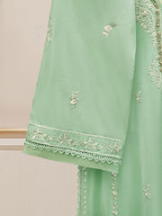 2 Piece- Pure Silk Net Embroidered Suit S110107