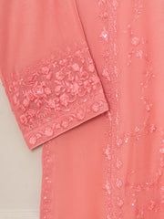 3 Piece - Pure Cotton Net Embroidered Suit S111306