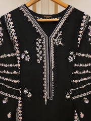 3 Piece - Pure Raw Silk Embroidered Suit S109636