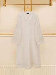 3 Piece - Pure Cotton Net Embroidered Suit S109374