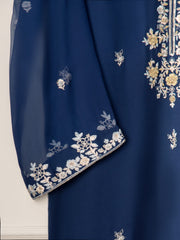 2 Piece - Pure Chiffon Embroidered Suit S110769