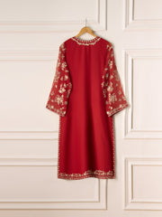 2 Piece - Pure Chiffon Embroidered Suit S110740
