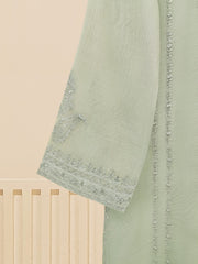3 Piece - Pure Cotton Net Embroidered Suit S109501
