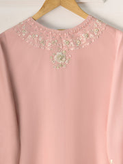 3 Piece- Pure Silk Net Embroidered Suit S111203