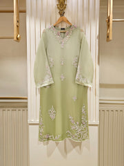 2 Piece - Pure Chiffon Embroidered Suit S111428