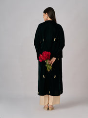 Embroidered Velvet Shirt S110328