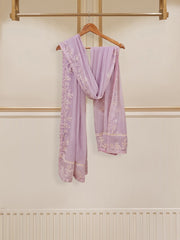 3 Piece - Pure Cotton Net Embroidered Suit S109681