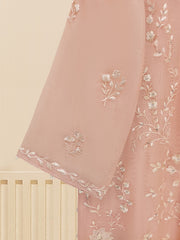 3 Piece - Pure Cotton Net Embroidered Suit S109485