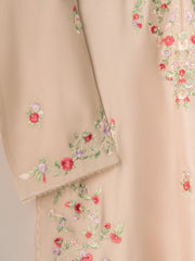 2 Piece- Pure Silk Net Embroidered Suit S110867