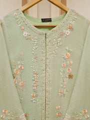 3 Piece - Pure Cotton Net Embroidered Suit S109635