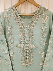 3 Piece - Pure Organza Embroidered Suit S111420
