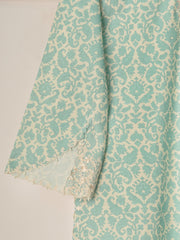2 Piece - Embroidered Printed Cambric Suit S111257