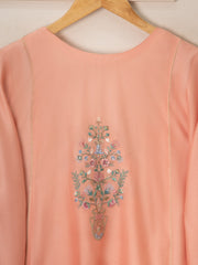 3 Piece- Pure Silk Net Embroidered Suit S111576