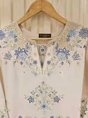 3 Piece- Pure Khaddi Silk Embroidered Suit S111475