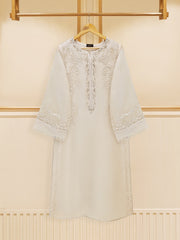 3 Piece - Pure Organza Embroidered Suit S109450