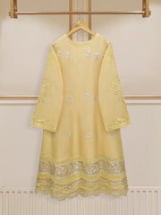 3 Piece - Pure Cotton Net Embroidered Suit S110259