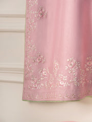 2 Piece- Pure Silk Net Embroidered Suit S110523