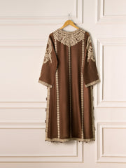 3 Piece- Pure Cotton Net Embroidered Suit S110759