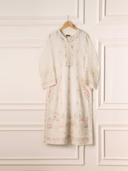 2 Piece- Pure Cotton Net Embroidered Suit S110731