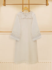 3 Piece - Pure Organza Embroidered Suit S109450