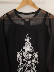 3 Piece - Pure Organza Embroidered Suit S111524