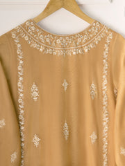 2 Piece- Pure Cotton Net Embroidered Suit S110700