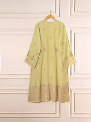 3 Piece - Pure Organza Embroidered Suit S111544