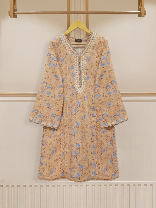 2 Piece - Printed Khaddar Suit S108473