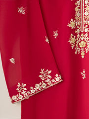 2 Piece - Pure Chiffon Embroidered Suit S110825