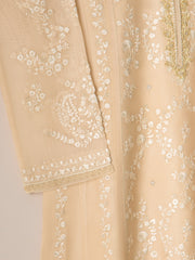 3 Piece- Pure Cotton Net Embroidered Suit S110912