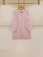 3 Piece - Pure Cotton Net Embroidered Suit S109665
