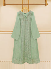 3 Piece - Pure Cotton Net Embroidered Suit S109388