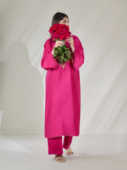 2 Piece- Pure Silk Net Embroidered Suit S110377