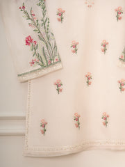 2 Piece - Pure Cotton Net Embroidered Suit S111515
