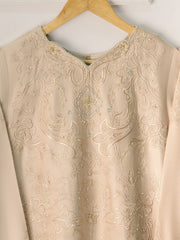 3 Piece- Pure Silk Net Embroidered Suit S110830
