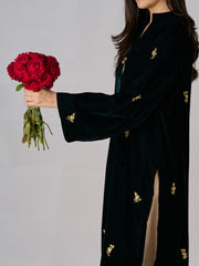Embroidered Velvet Shirt S110328