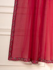 3 Piece - Pure Organza Embroidered Suit S111560