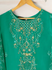 2 Piece - Pure Embroidered Raw Silk Suit S111137