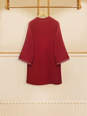 3 Piece - Pure Cotton Net Embroidered Suit S109017
