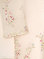 2 Piece - Pure Organza Embroidered Suit S111240