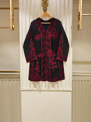 2 Piece - Pure Cotton Net Embroidered Suit S111434