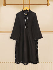3 Piece - Pure Cotton Net Embroidered Suit S109559