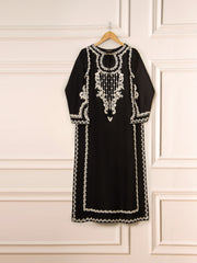 3 Piece- Pure Silk Net Embroidered Suit S111303