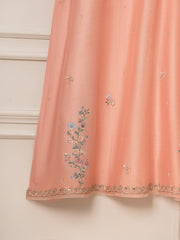 3 Piece- Pure Silk Net Embroidered Suit S111576