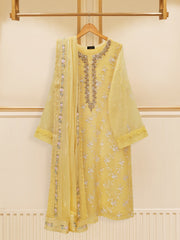 3 Piece - Embroidered Chiffon Suit S109413