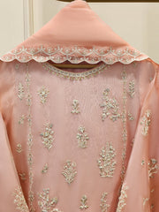 3 Piece - Pure Organza Embroidered Suit S111614