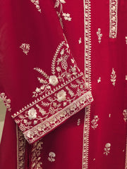 3 Piece - Pure Embroidered Cotton Net Suit S111910