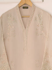 3 Piece - Pure Cotton Net Embroidered Suit S111299